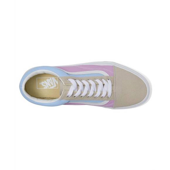 NEW VANS unisex old skool trainers in pastel multi - Picture 5 of 5